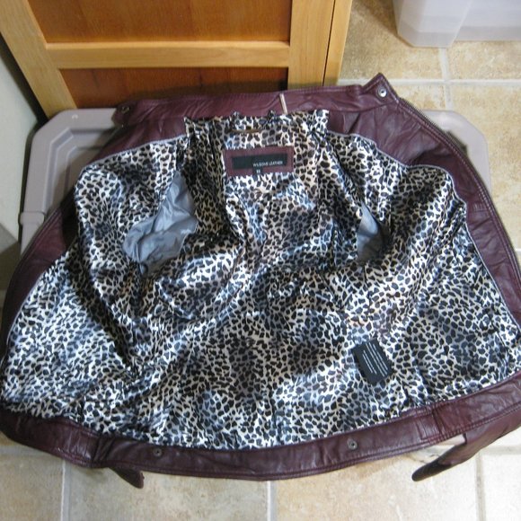 NWT Wilsons Leather red moto jacket coat XS extra small - Picture 6 of 10